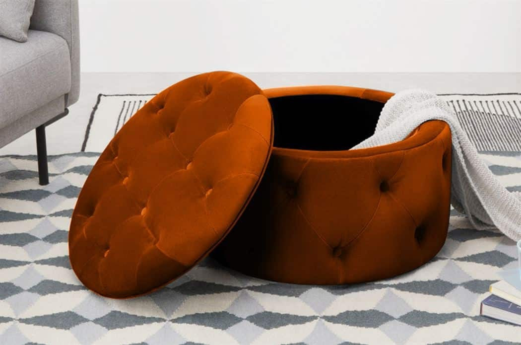 Pouf Coffre avec Espace De Rangement Duru