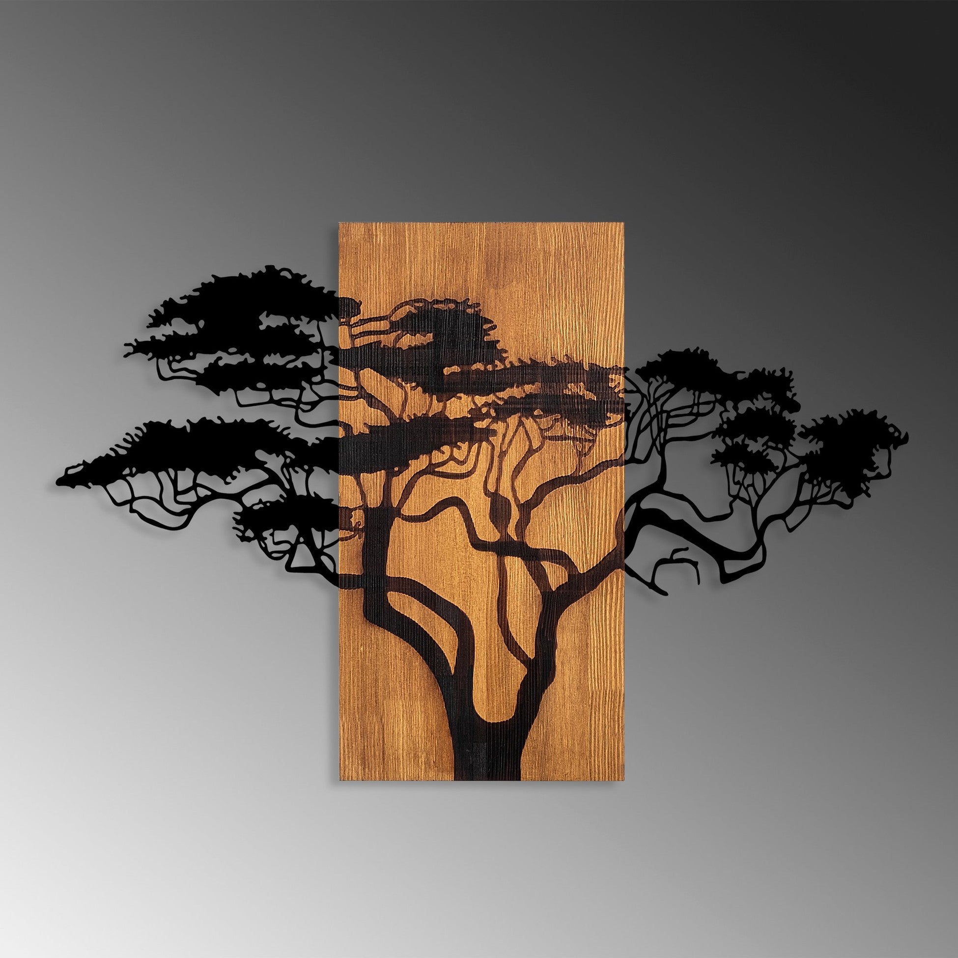Accessoire mural en bois décoratif Acacia Tree - 387