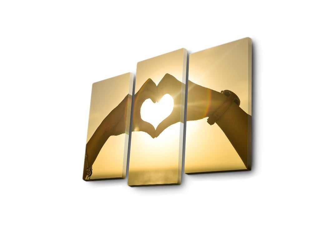 Peinture décorative LED éclairée en toile (3 pièces) 3PATİACT-9