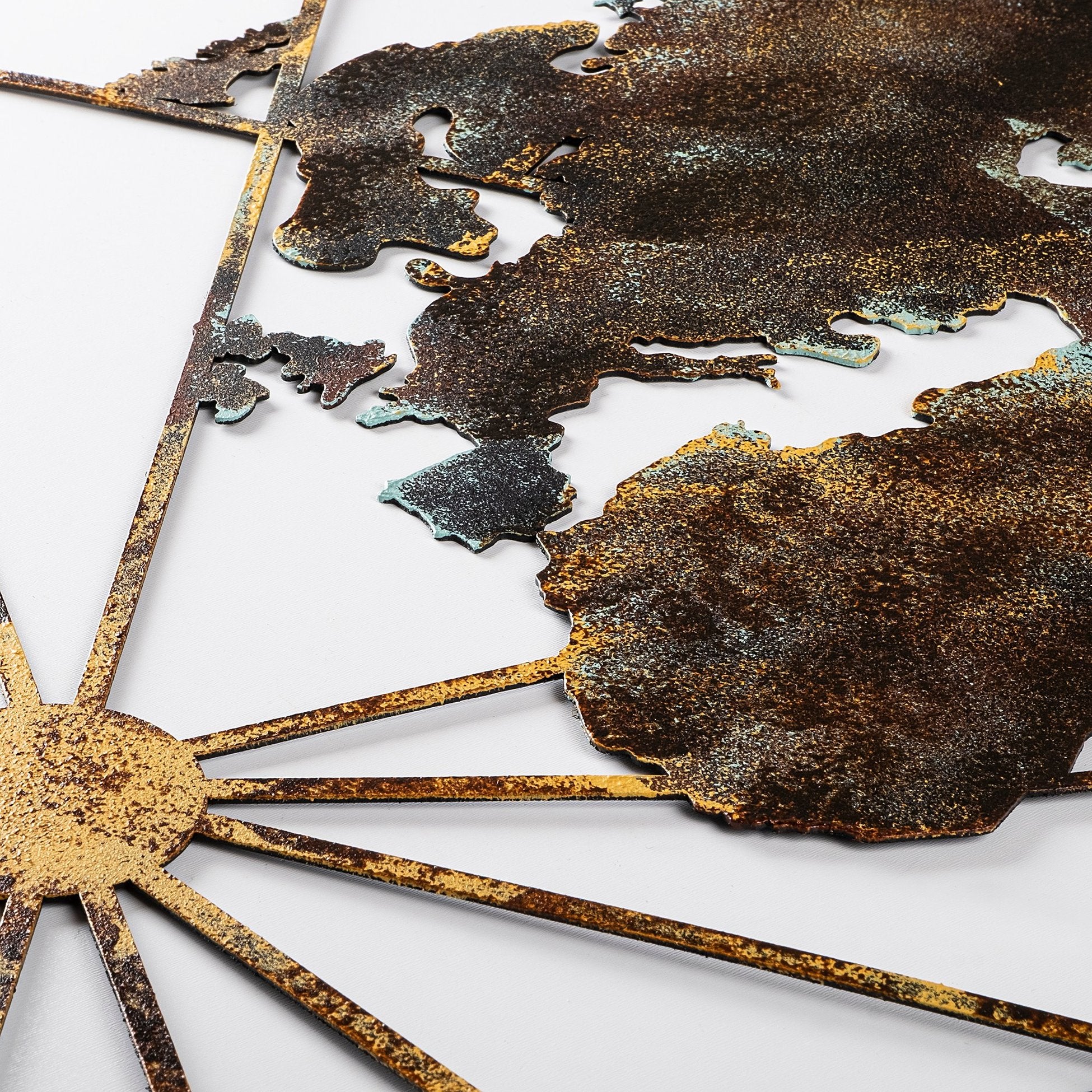 Accessoire mural en métal décoratif World Map Large - 1