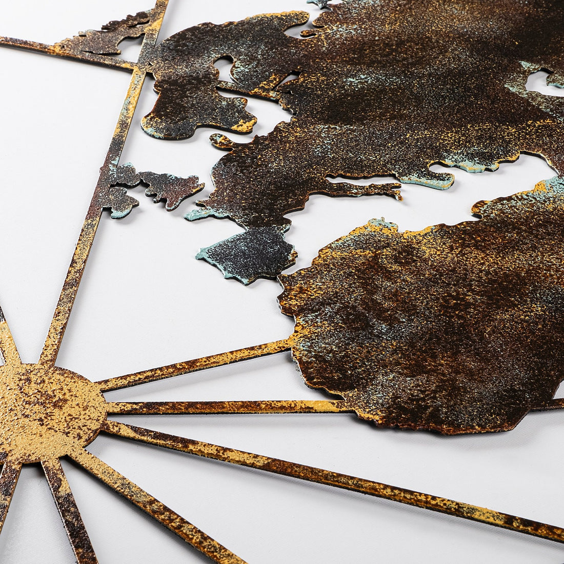 Accessoire mural en métal décoratif World Map Large - 1