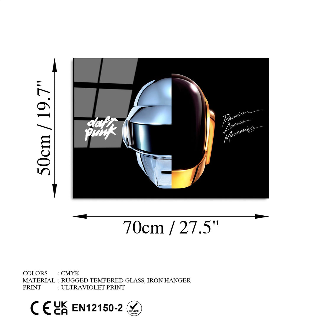 Peinture en verre trempé décoratif UV-335 50 x 70