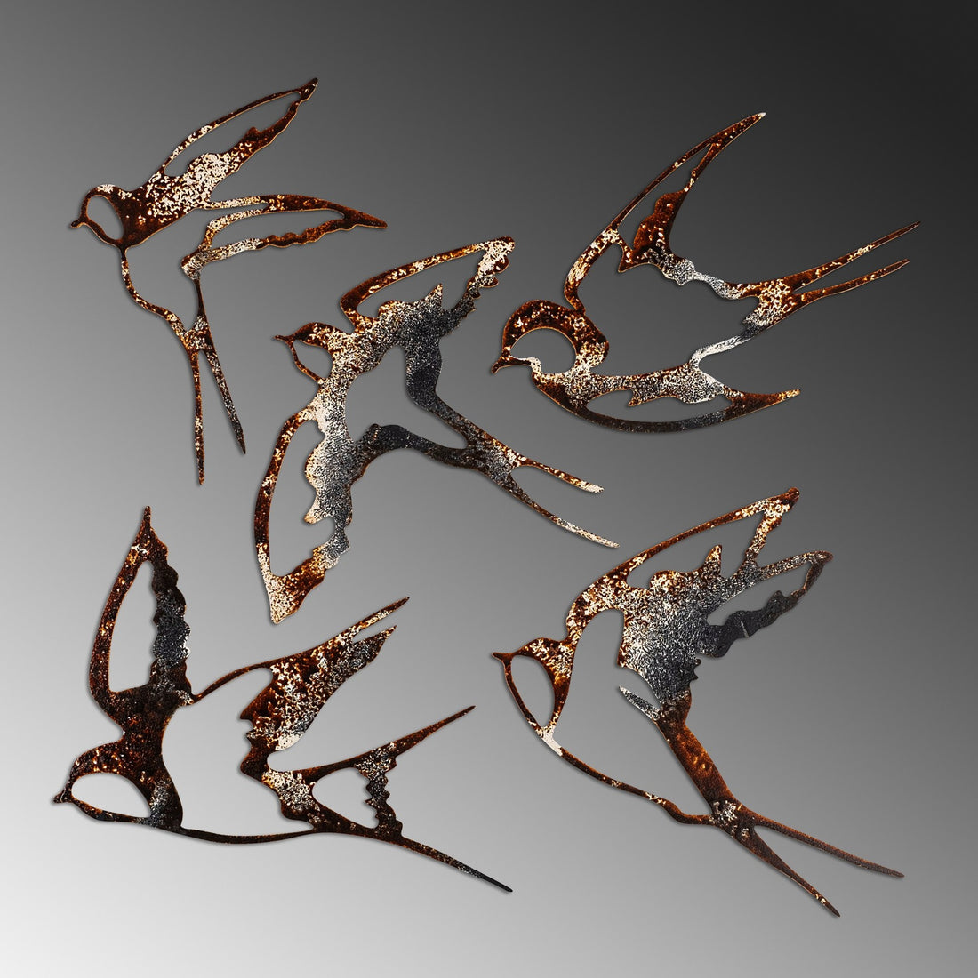 Accessoire mural en métal décoratif Birds-2