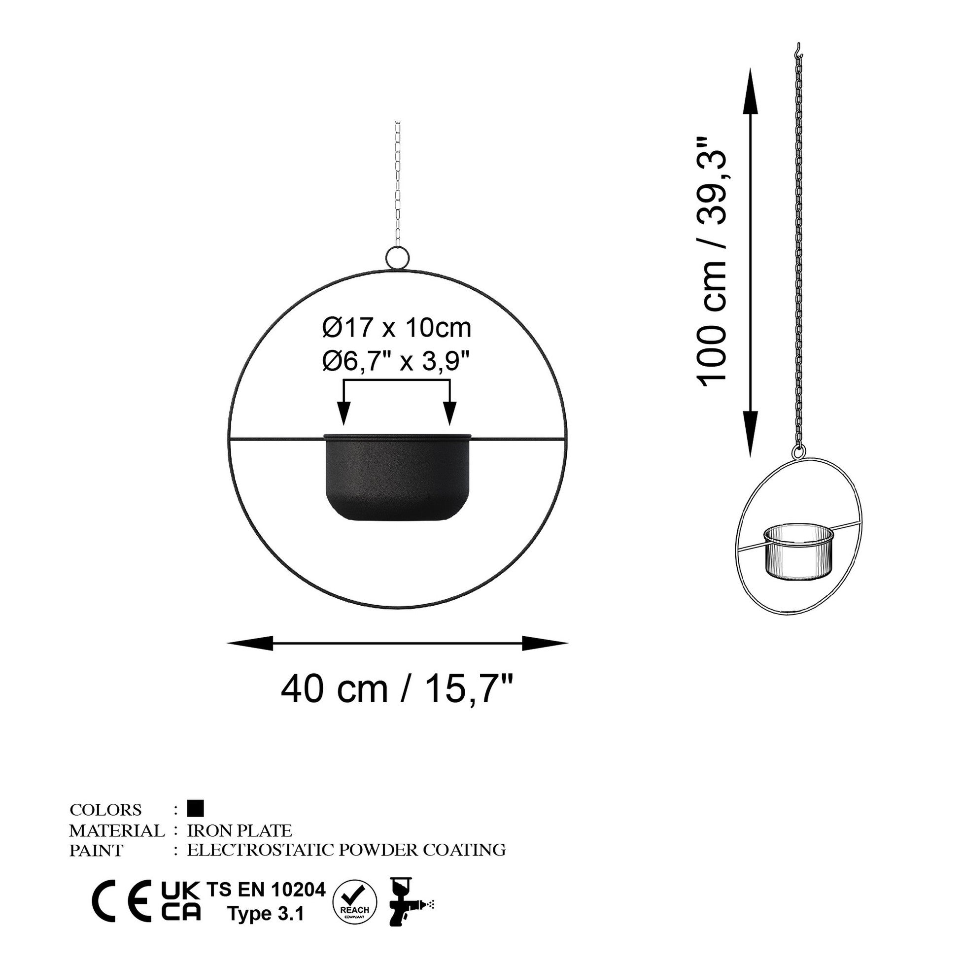 Pot décoratif Payanda - Black