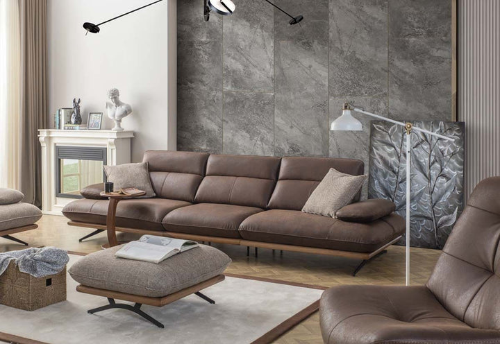 New York Pouf Marron Clair
