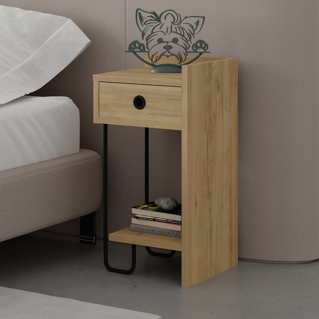 La table de nuit Sirius Right - Oak