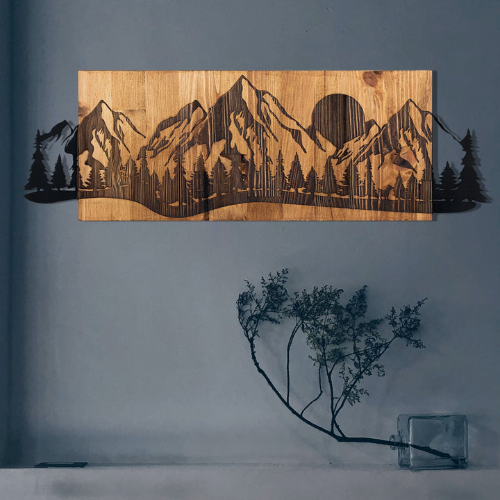 Accessoire mural en bois décoratif Sundown