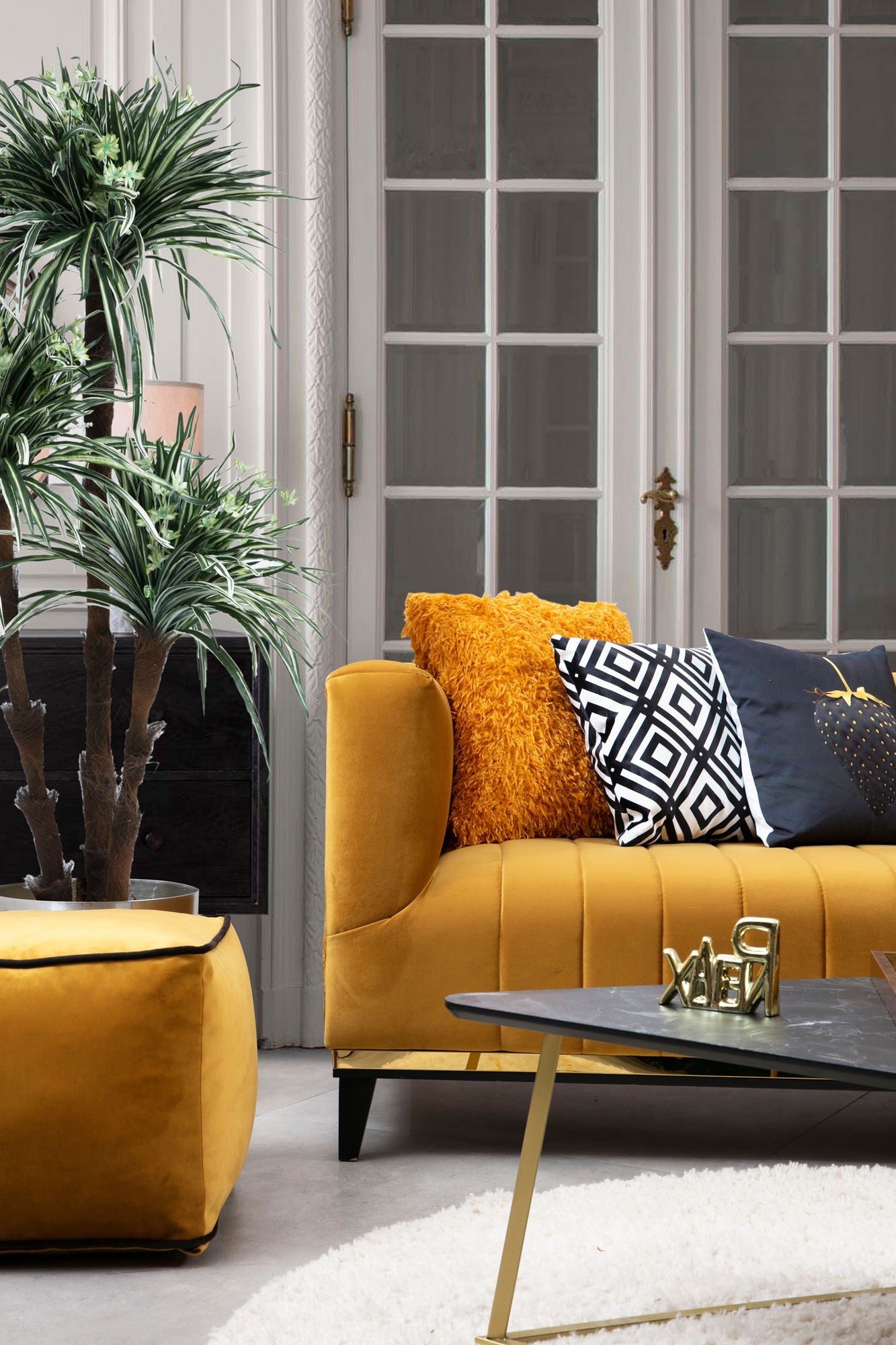 Canapé d'angle Bellino - Mustard