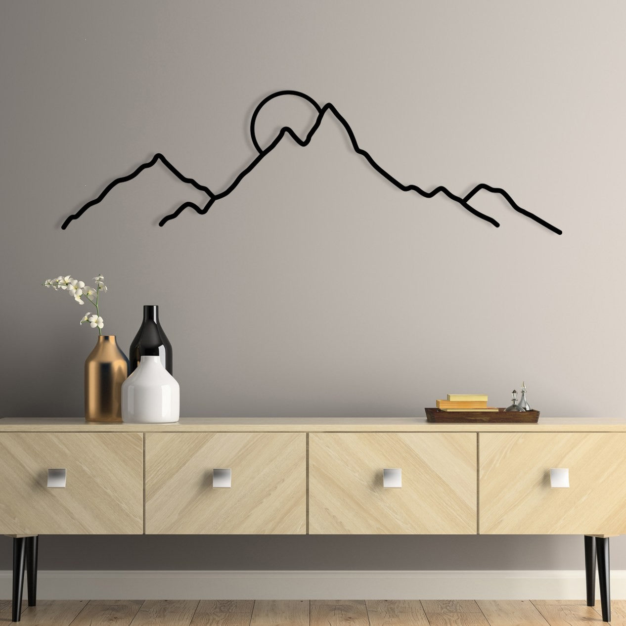 Accessoire mural en métal décoratif Ayers