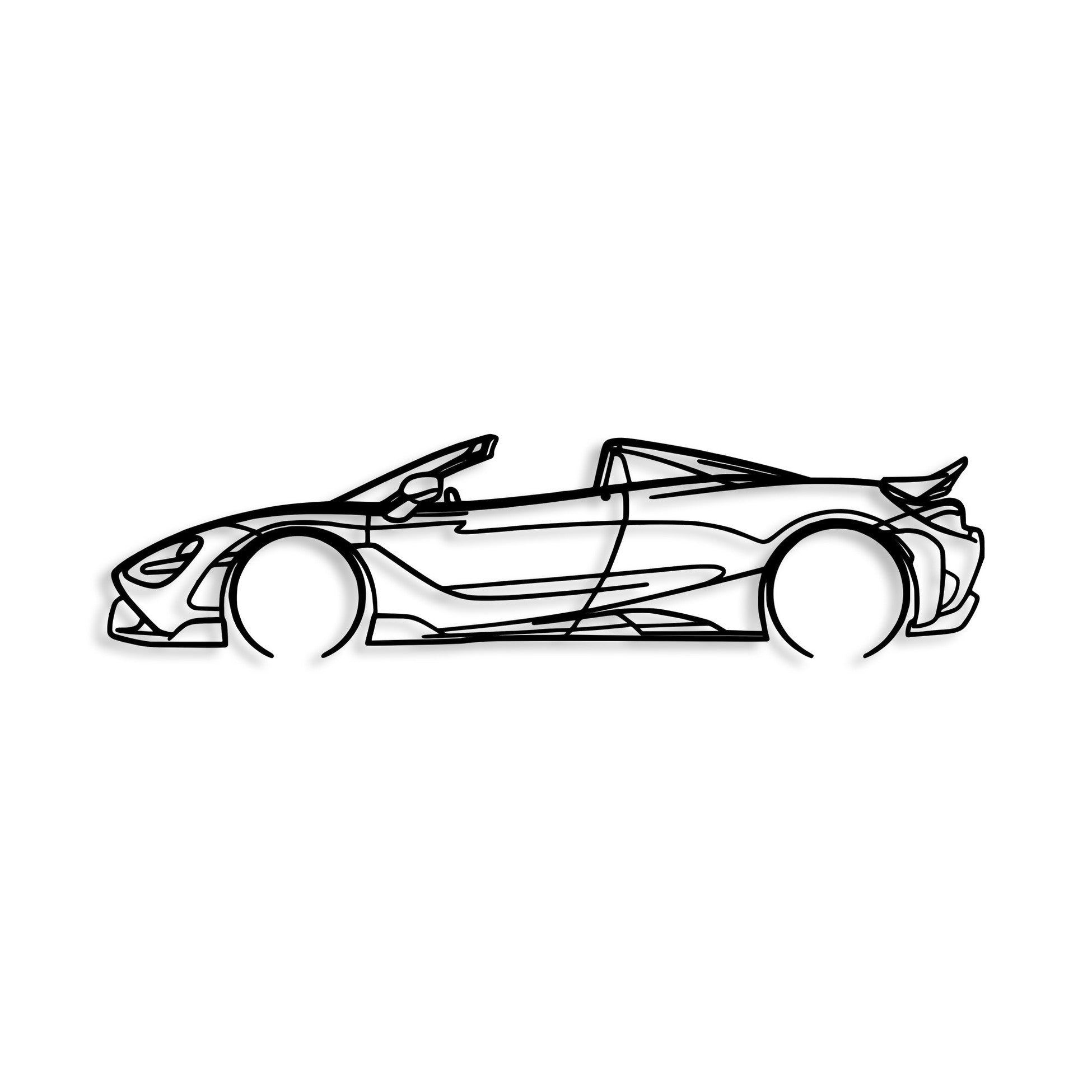 Accessoire mural en métal décoratif McLaren 720S Silhouette