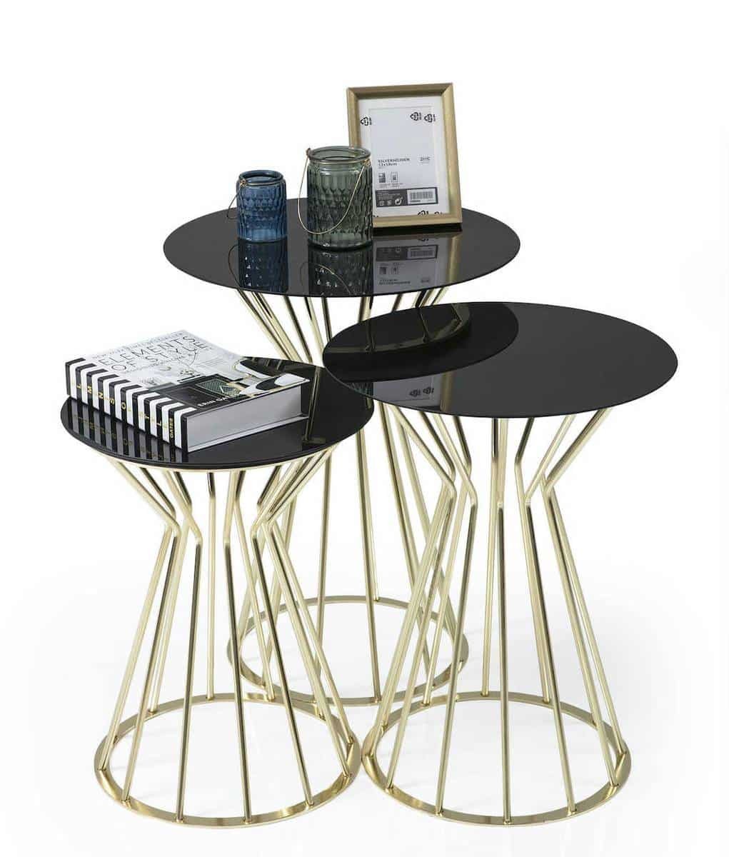 Gold table basse gigognes