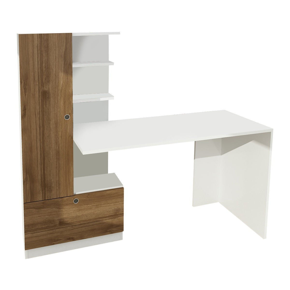 Bureau d'étude Domingos - White, Walnut