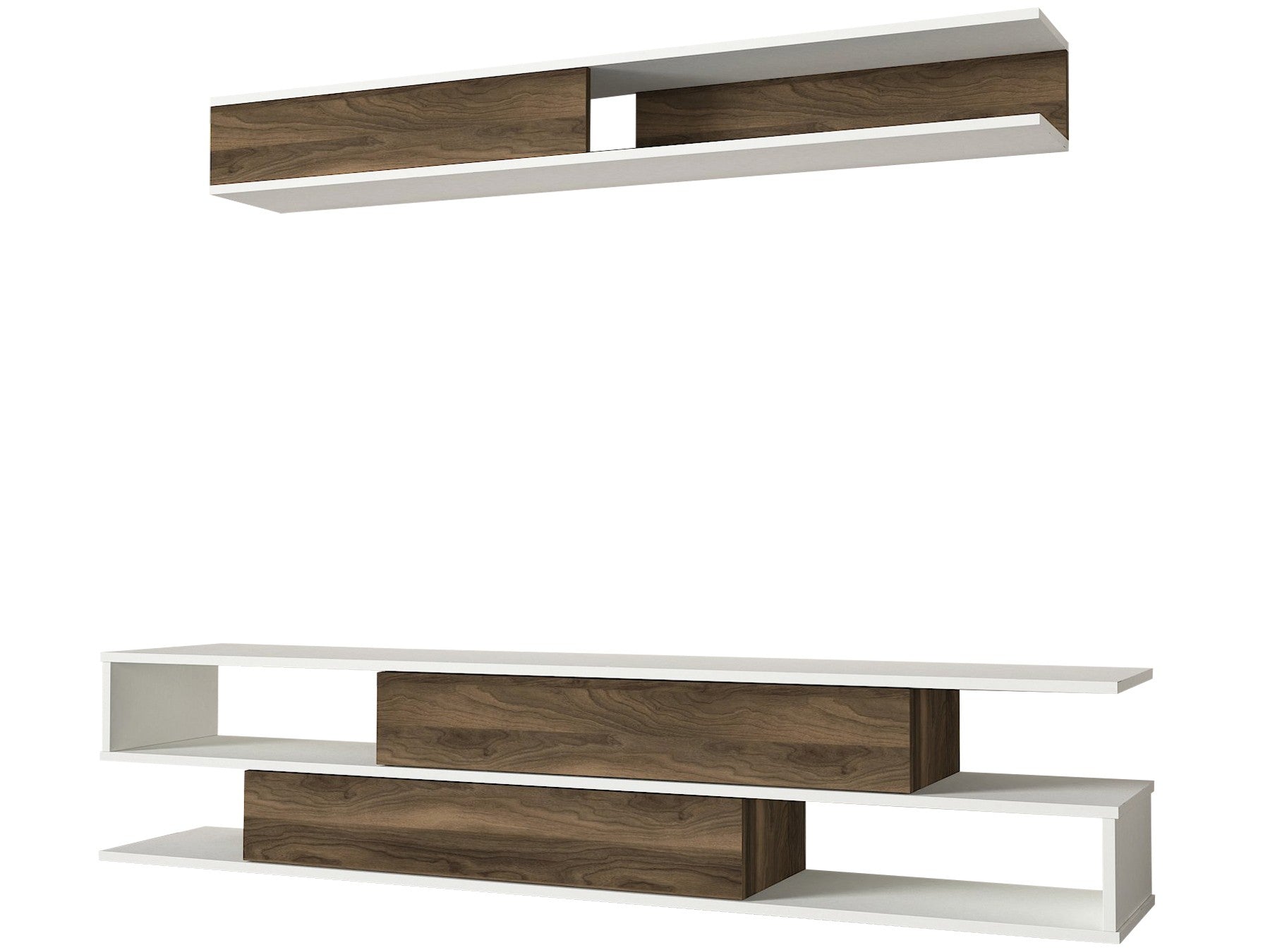 Unité de télévision Manyetik - White, Walnut