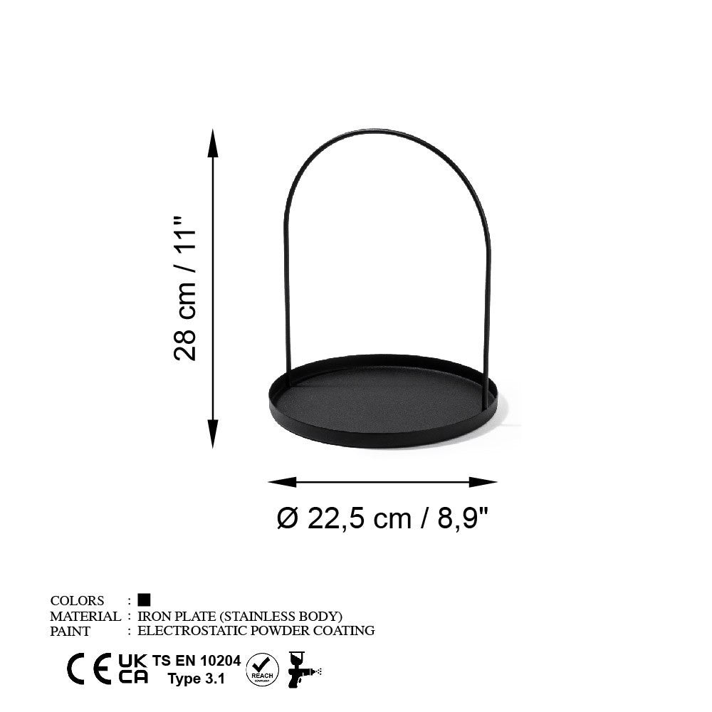 Accessoire en métal décoratif Kos - Black