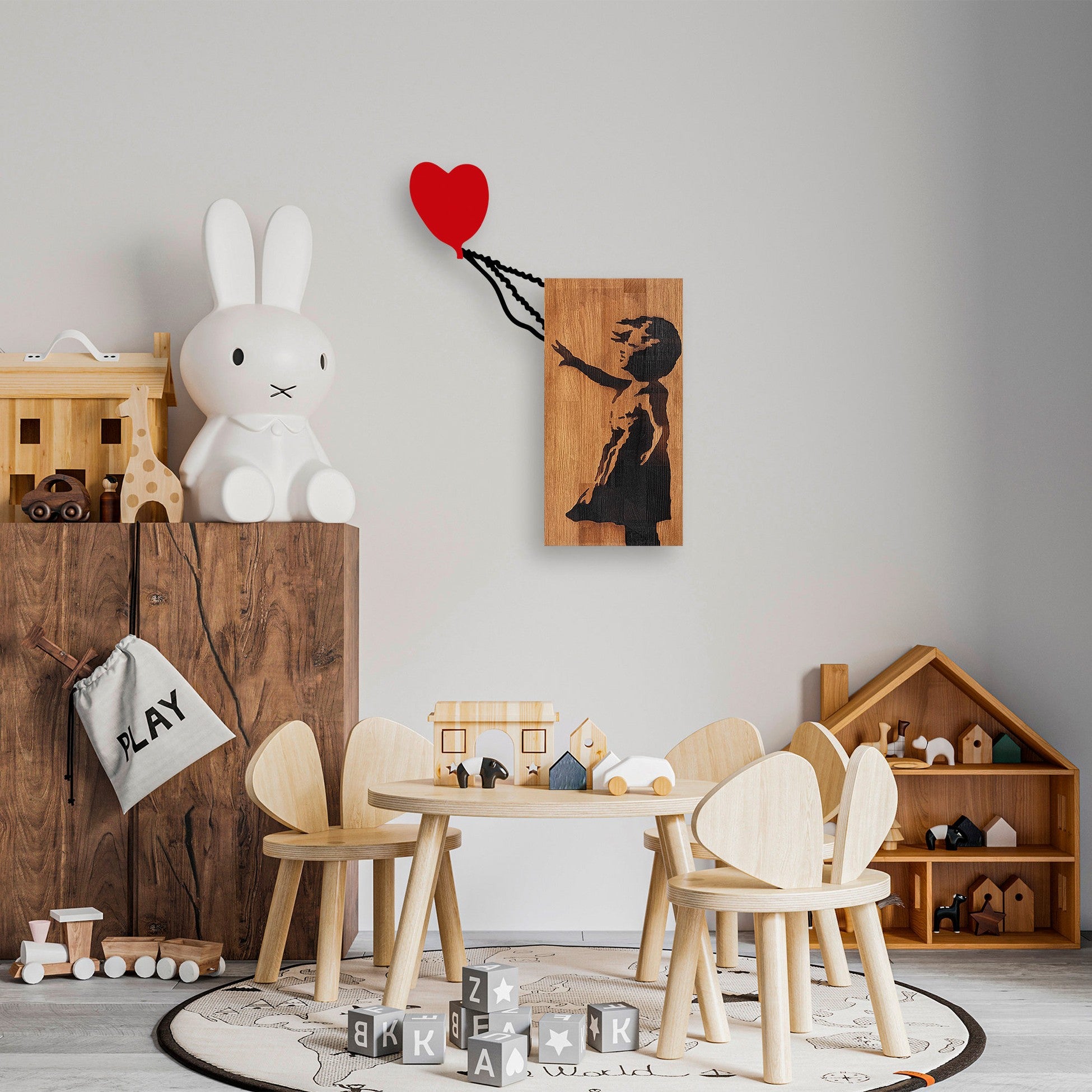 Accessoire mural en bois décoratif Banksy - 15