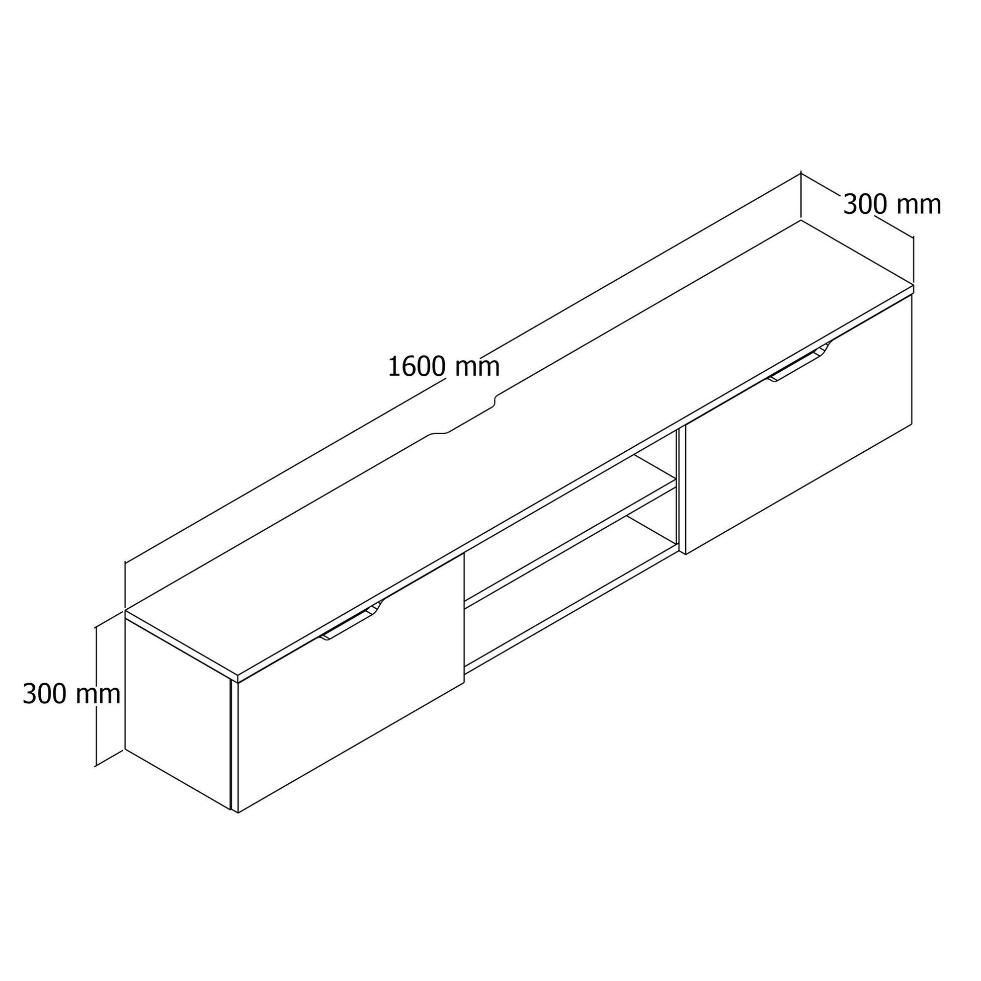 Unité de télévision Denoya 2 TV Unit - White v2