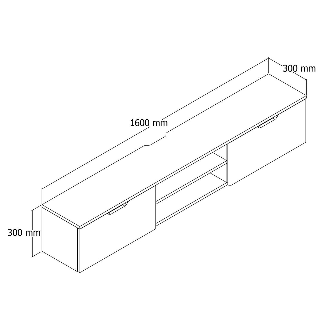 Unité de télévision Denoya 2 TV Unit - White v2