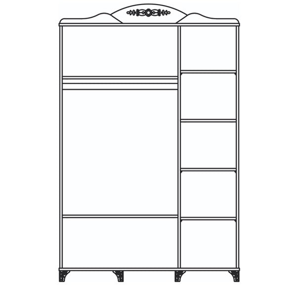 Prenses armoire 3 portes