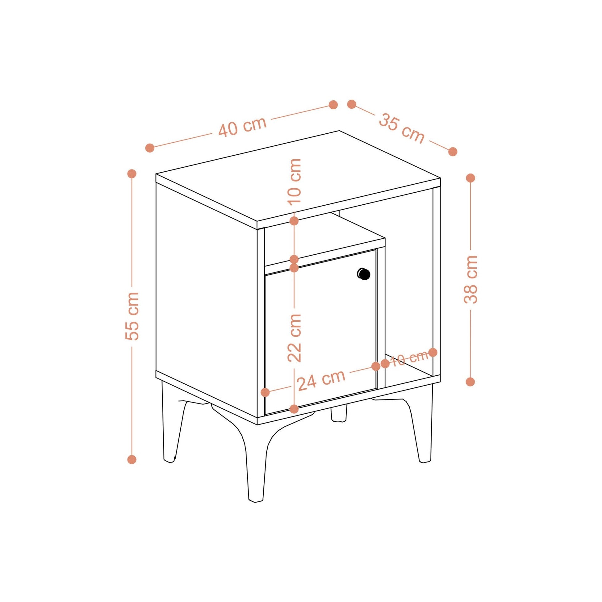 La table de nuit Nuno
