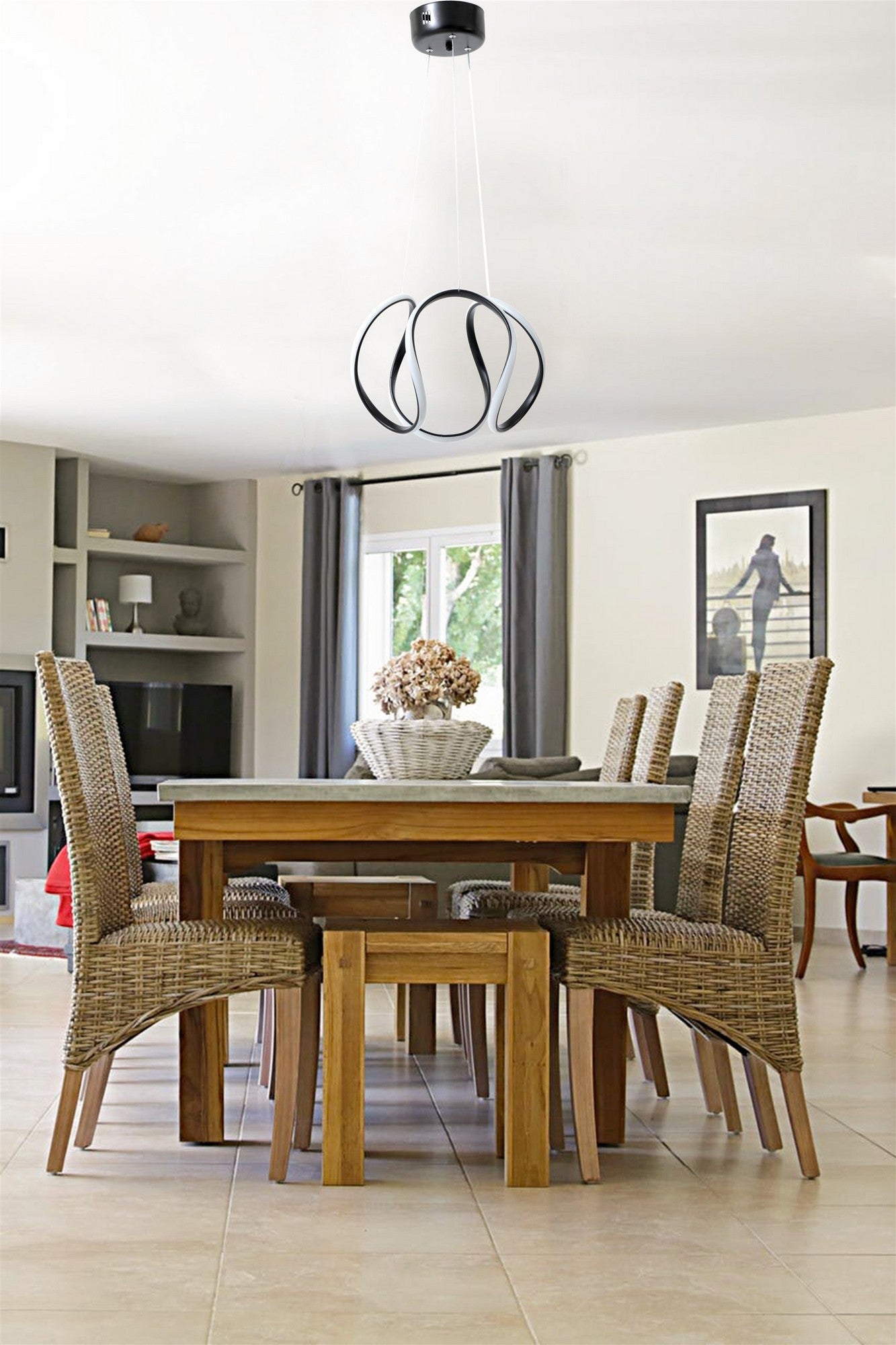 Lustre Patika Lustre LED Noir 3 Couleurs