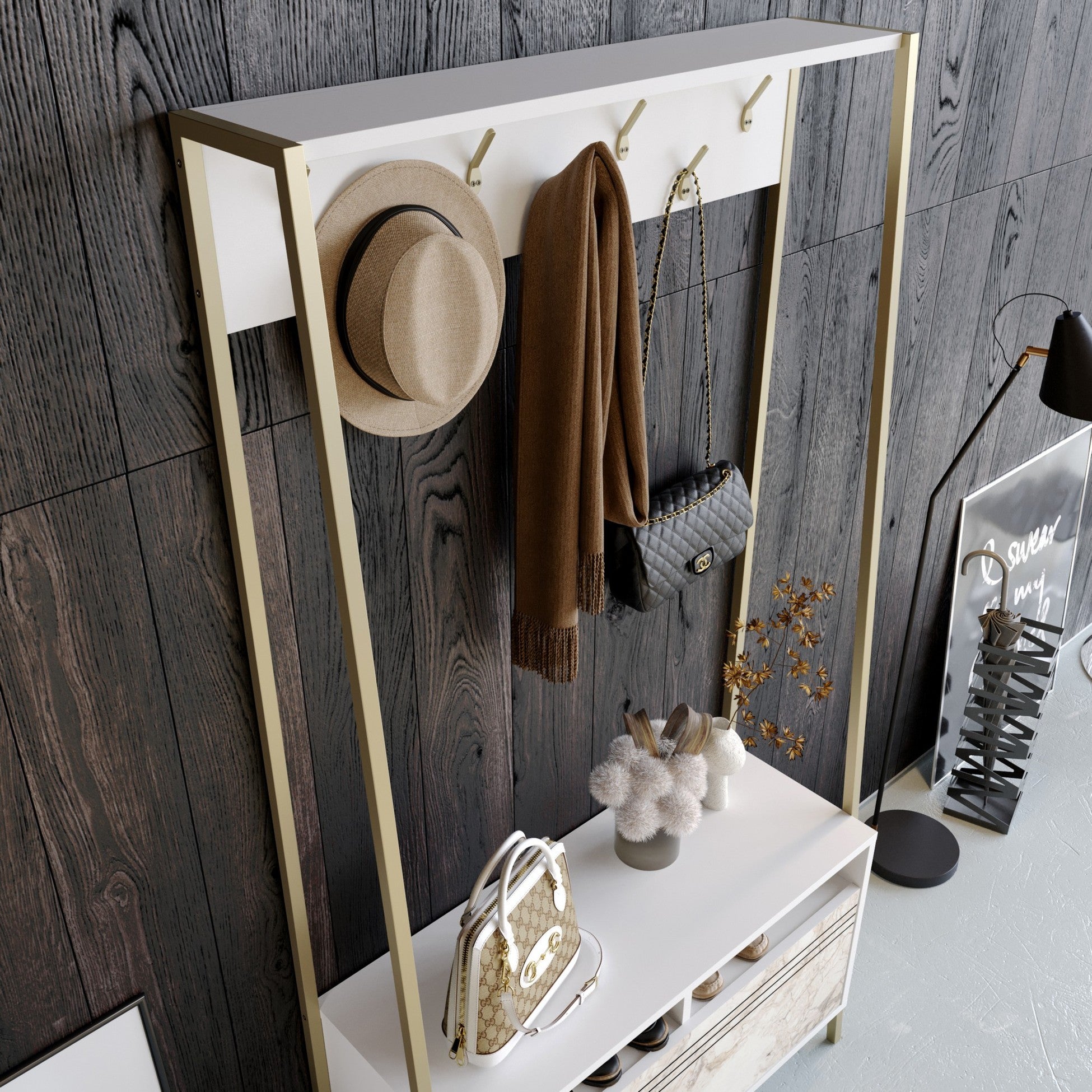 Support d'entrée Devin - White