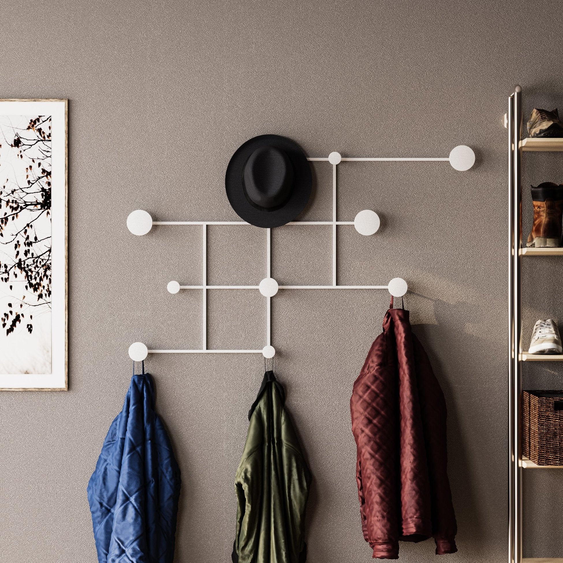 Crochet mural en métal Fatara-B