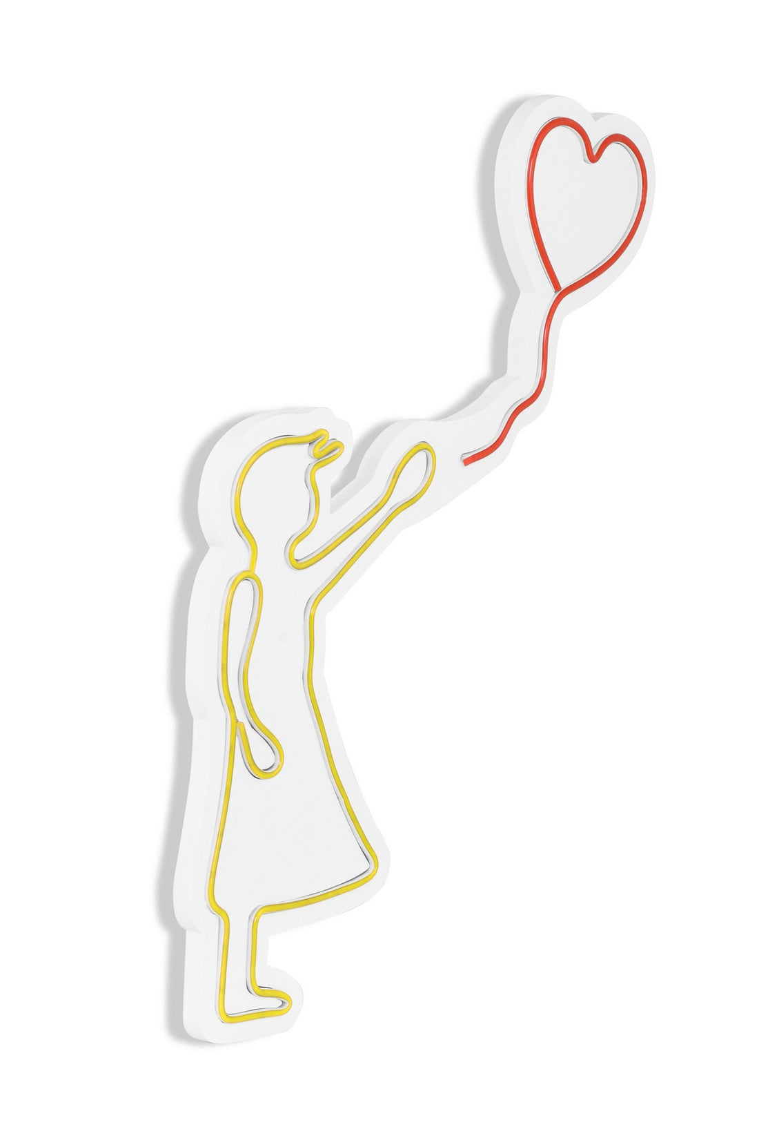 Éclairage LED en plastique décoratif Balloon Girl - Yellow