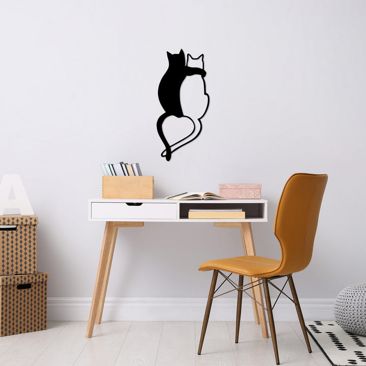 Accessoire mural en métal décoratif Love Cats - 478