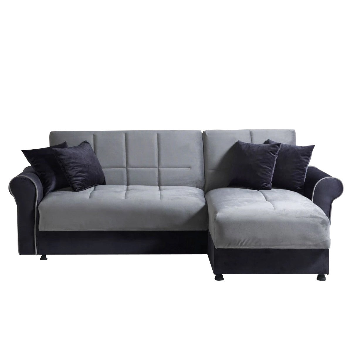 Petek canapé d’angle lit clic-clac avec coffre de rangement