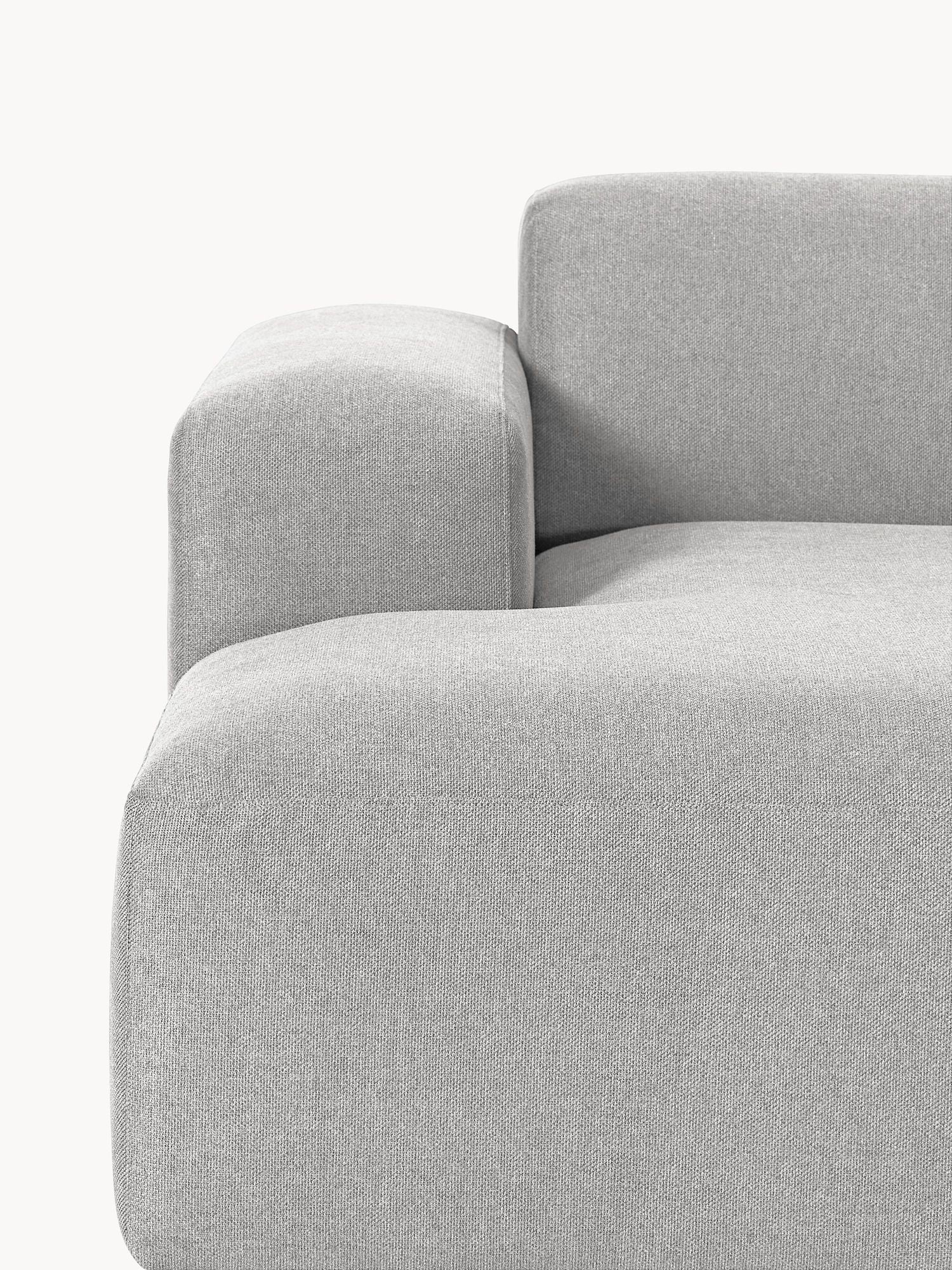 Canapé d'angle 3 places Molly Mini en tissu lin