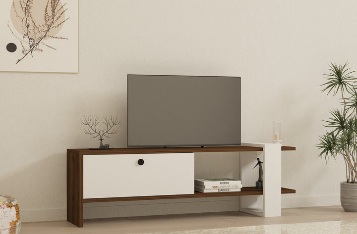 Meuble TV Gaye - Walnut, White
