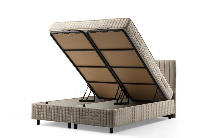 Base de lit double et tête de lit Safir 160 x 200 - Brown