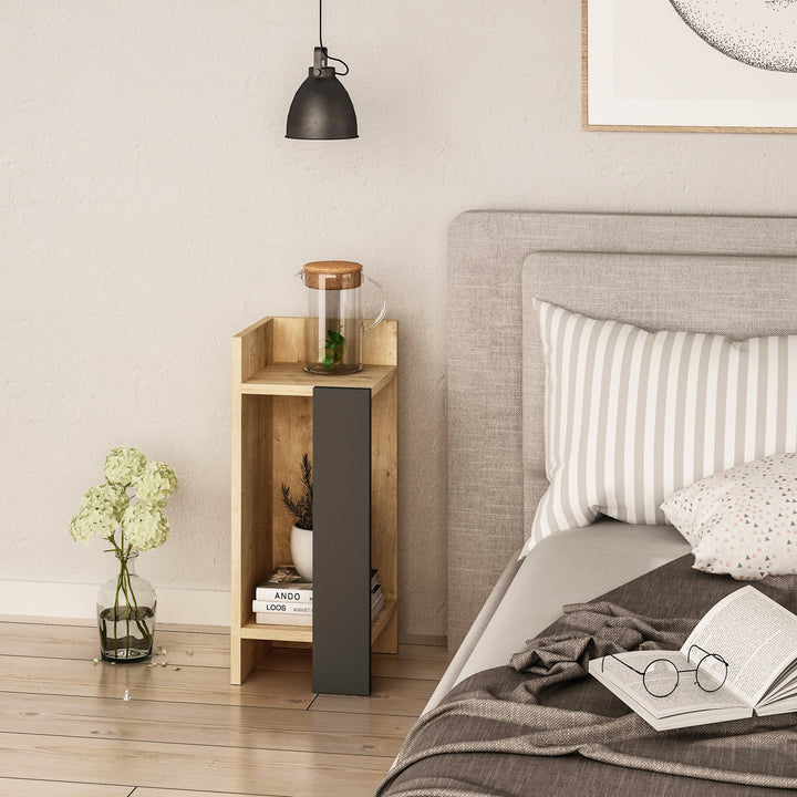 La table de nuit Elos left - Oak, Anthracite