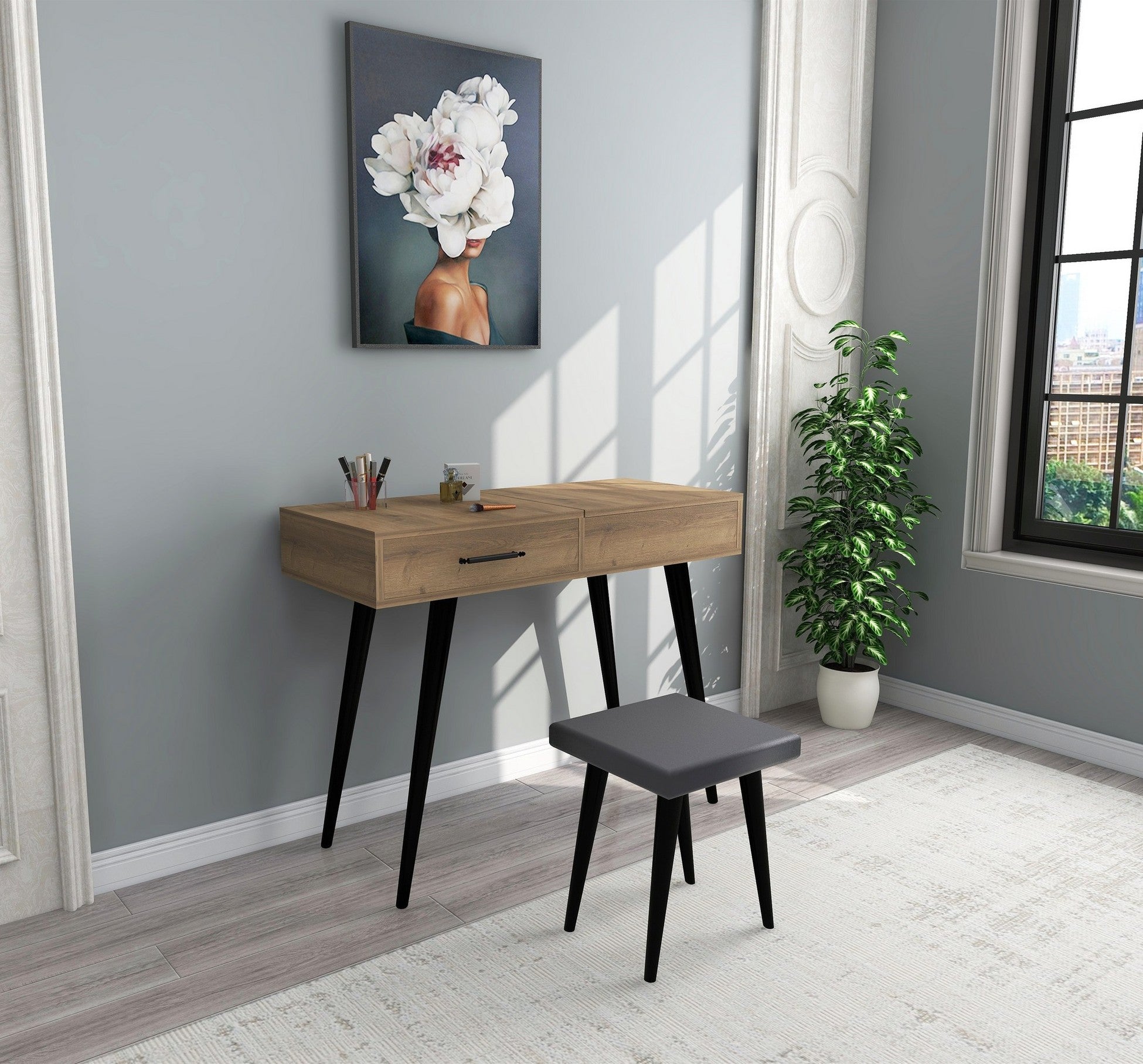 Table de maquillage Rouge - Hitit