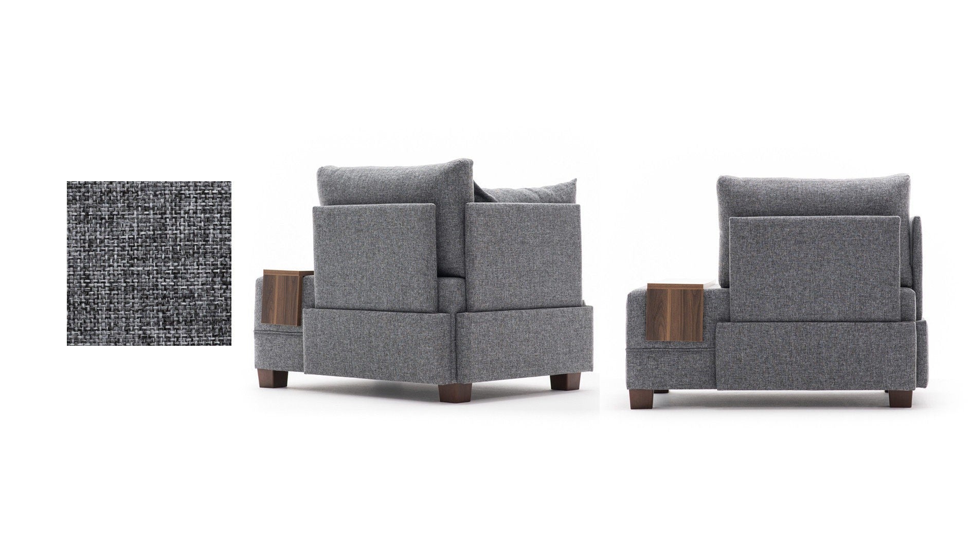 Canapé 1 place Fly Armchair Left - Grey