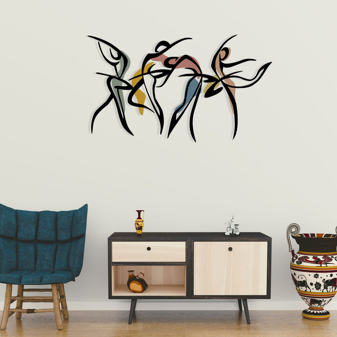 Accessoire mural en métal décoratif Dance M
