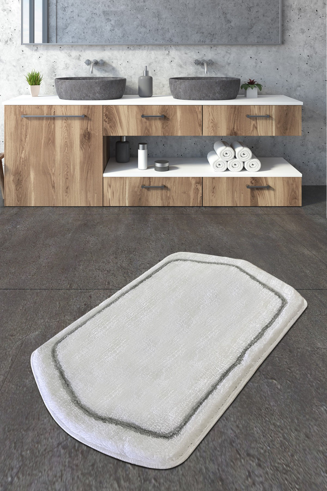 Bathmat en acrylique Genom - White (60 x 100)