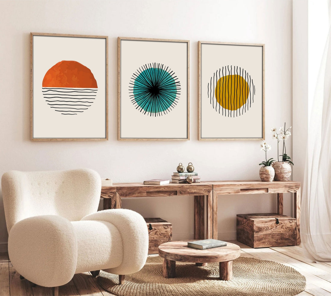 Peinture MDF encadrée décorative (3 pièces) Huhu12 - 30 x 40