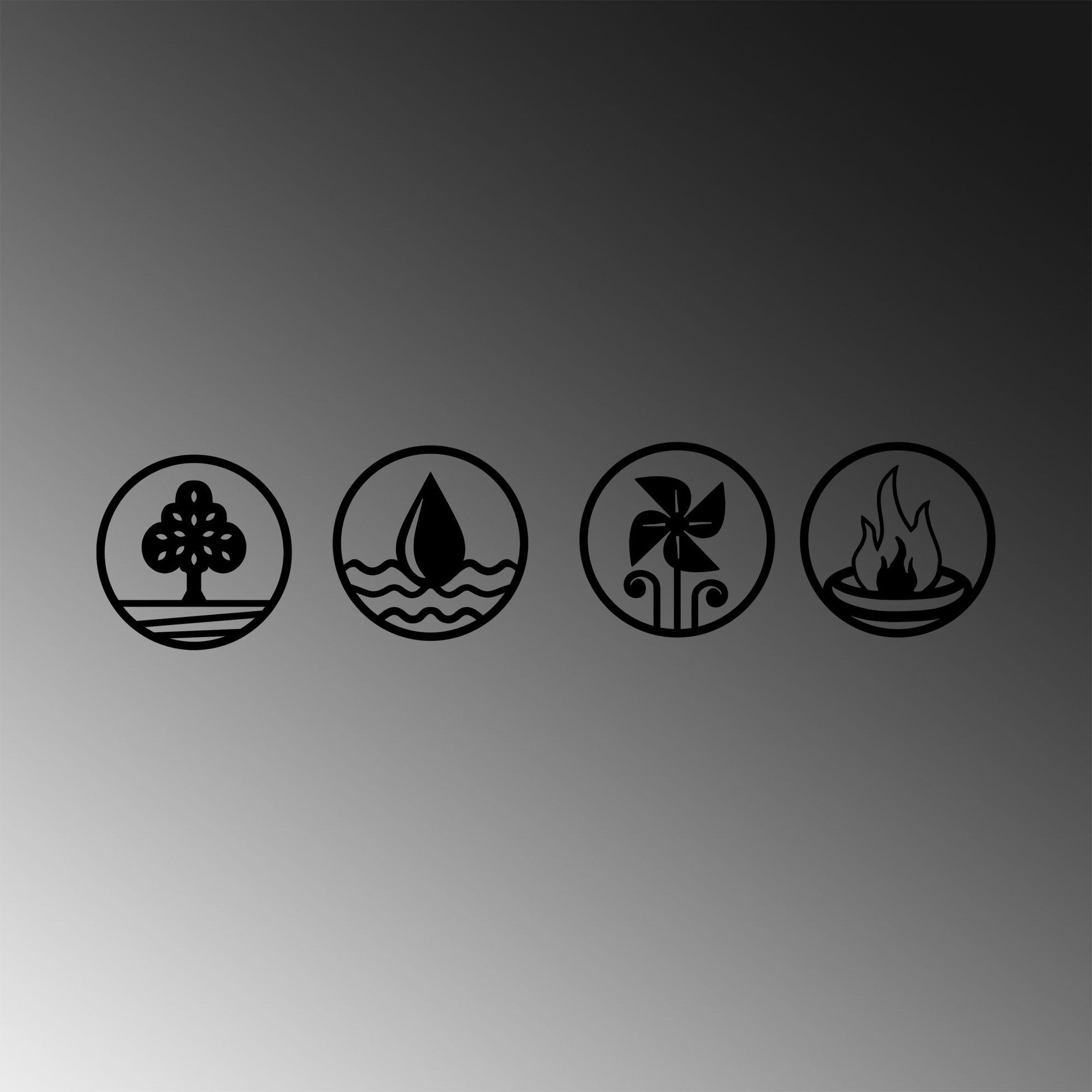 Accessoire mural en métal décoratif 4 Elements - 301