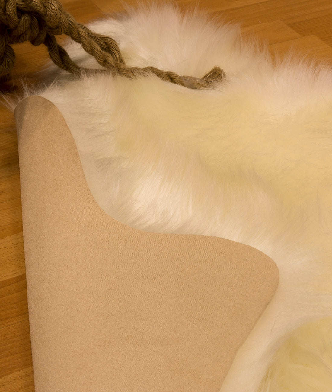 Tapis de salle (100 x 150) peau de mouton - White