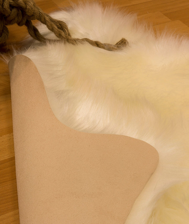 Tapis de salle (100 x 150) peau de mouton - White