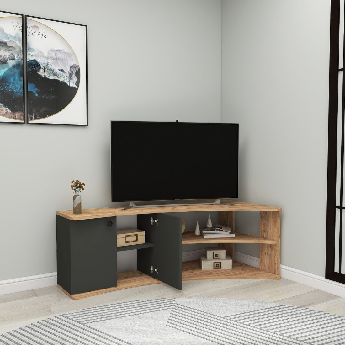 Meuble TV Termera - Atlantic Pine, Anthracite