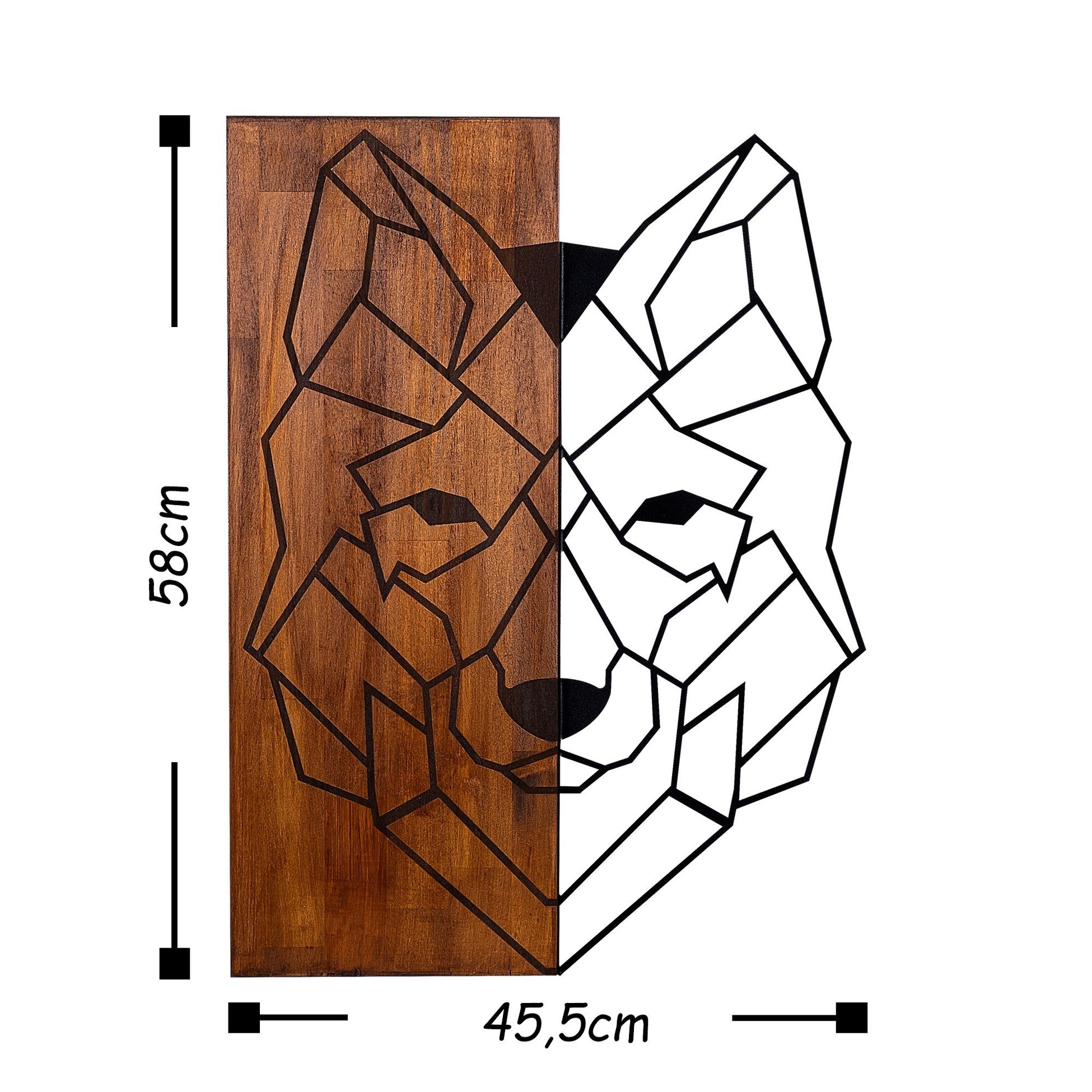 Accessoire mural en bois décoratif Wolf1