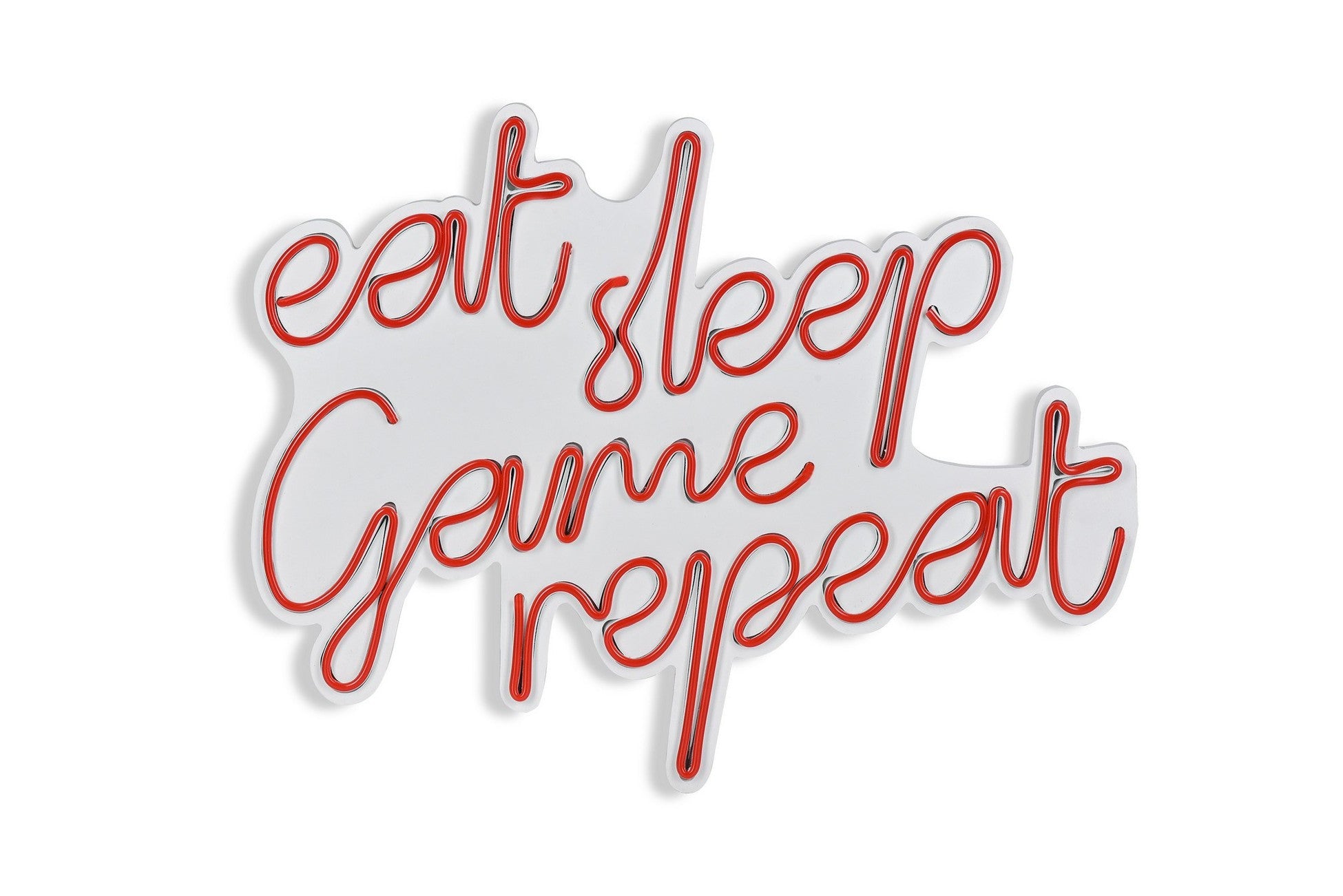 Éclairage LED en plastique décoratif eat sleep game repeat - red