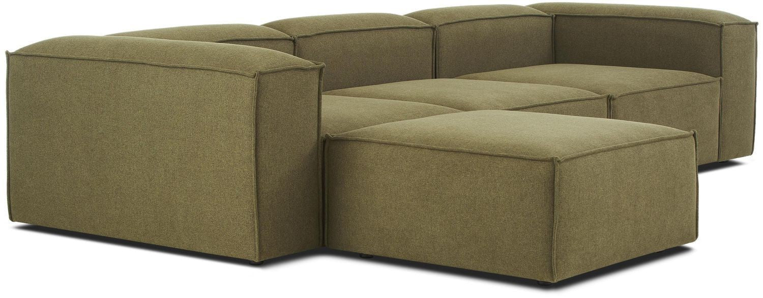 Canapé modulable 4 places en Lin avec pouf Frid