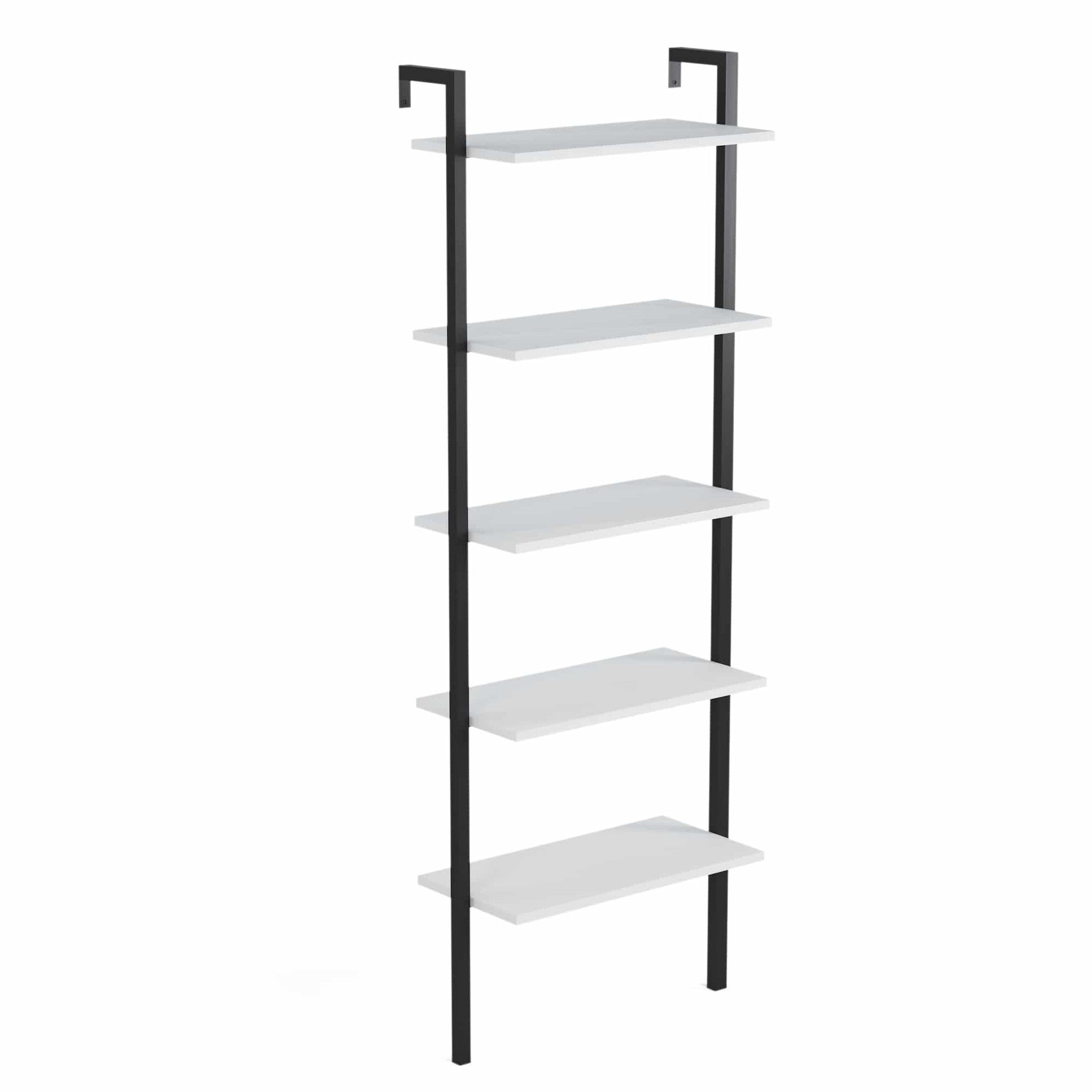 Magliana 5 Tier Shelf Bibliothèque noir et blanc Étagère