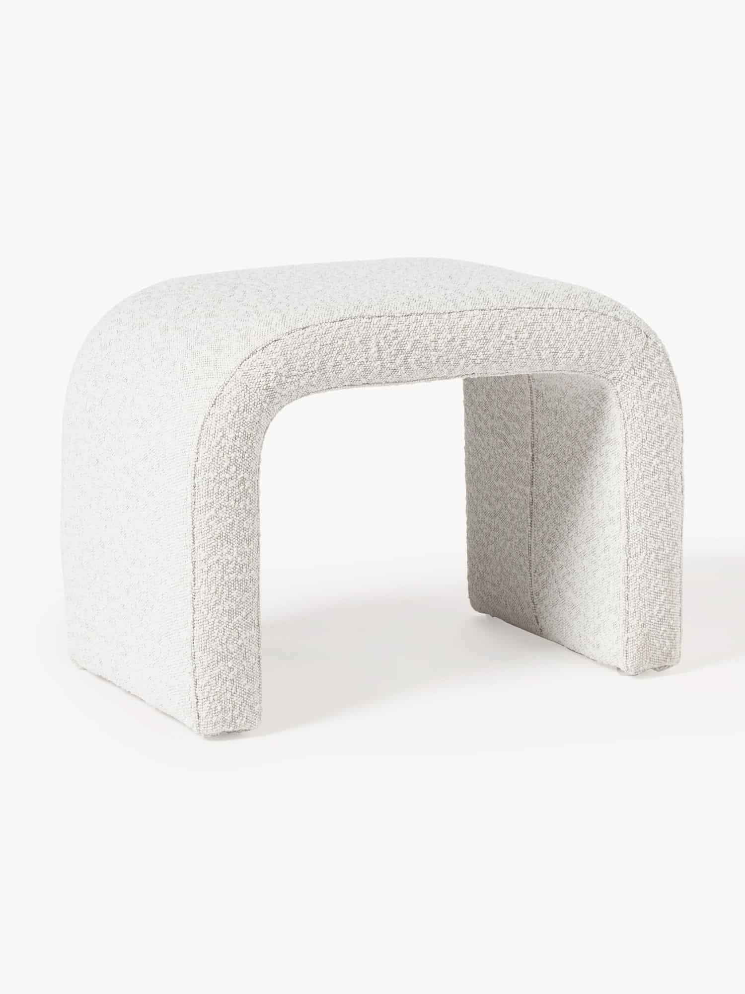 Tabouret en tissu bouclé Sadiqué