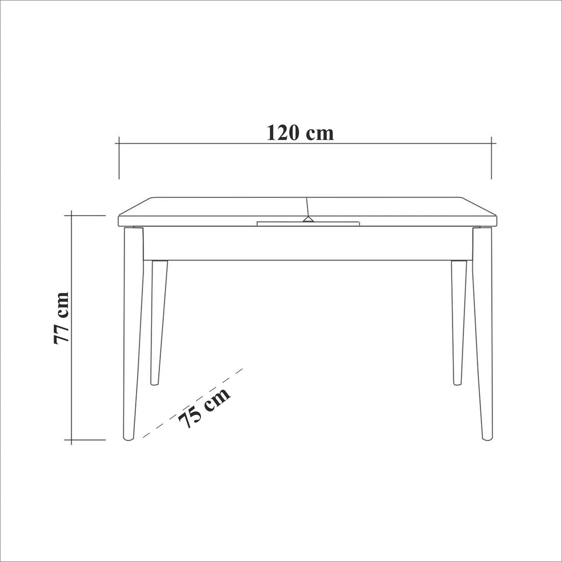 Table à manger extensible Oliver Open - Karina Black