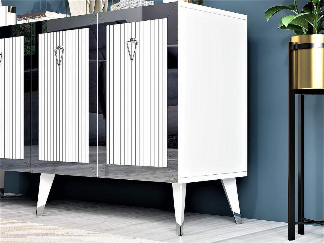 Console Bare - White, Silver