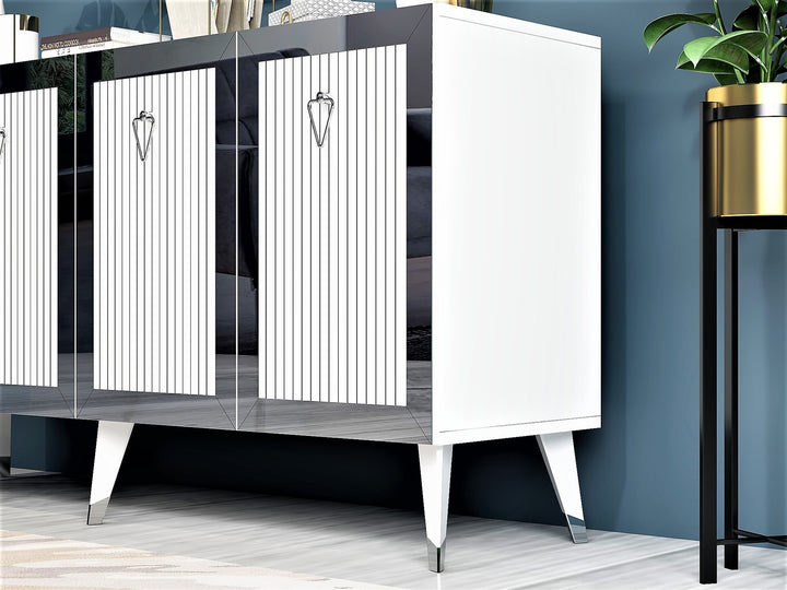 Console Bare - White, Silver